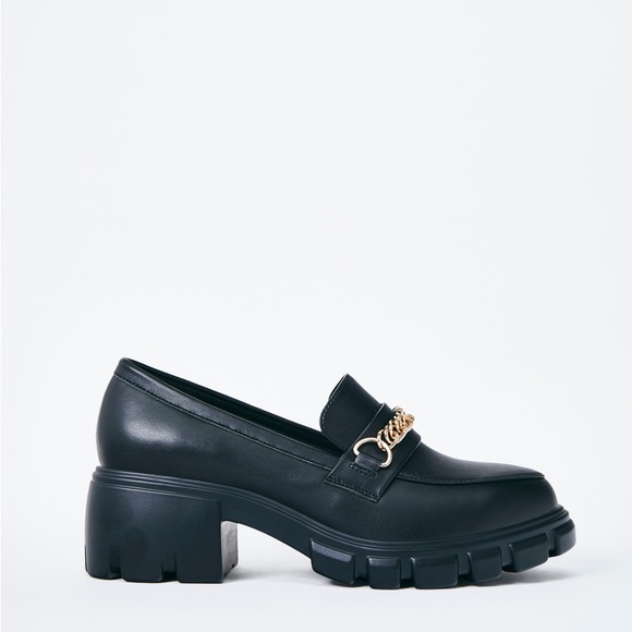 LELI CHAIN DETAIL LUG SOLE LOAFER - shoedazzle - Picture 3 of 4